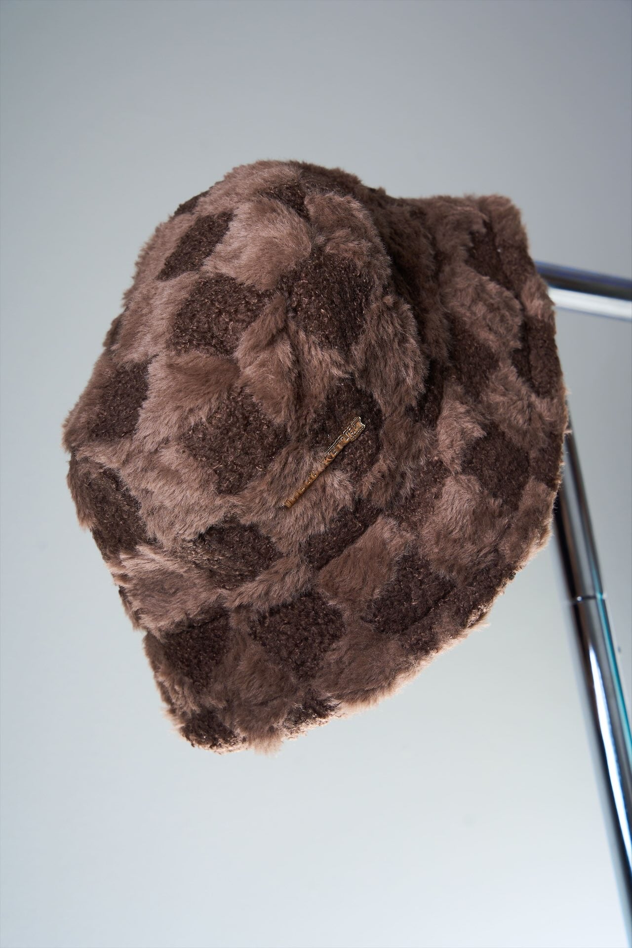 “FUZZY BROWN CHECKERED” Bucket