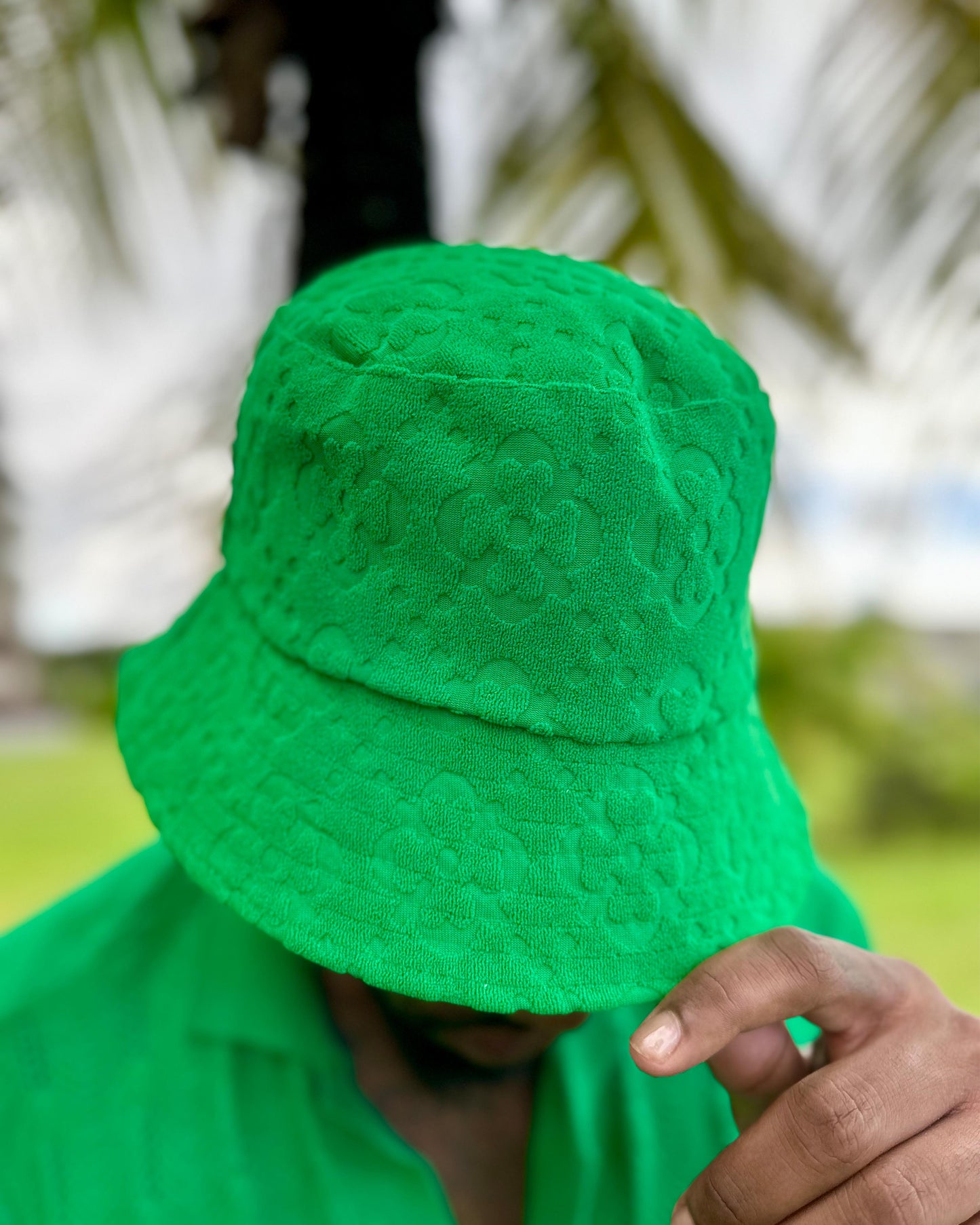 "GREEN EXOTIC" BUCKET HAT