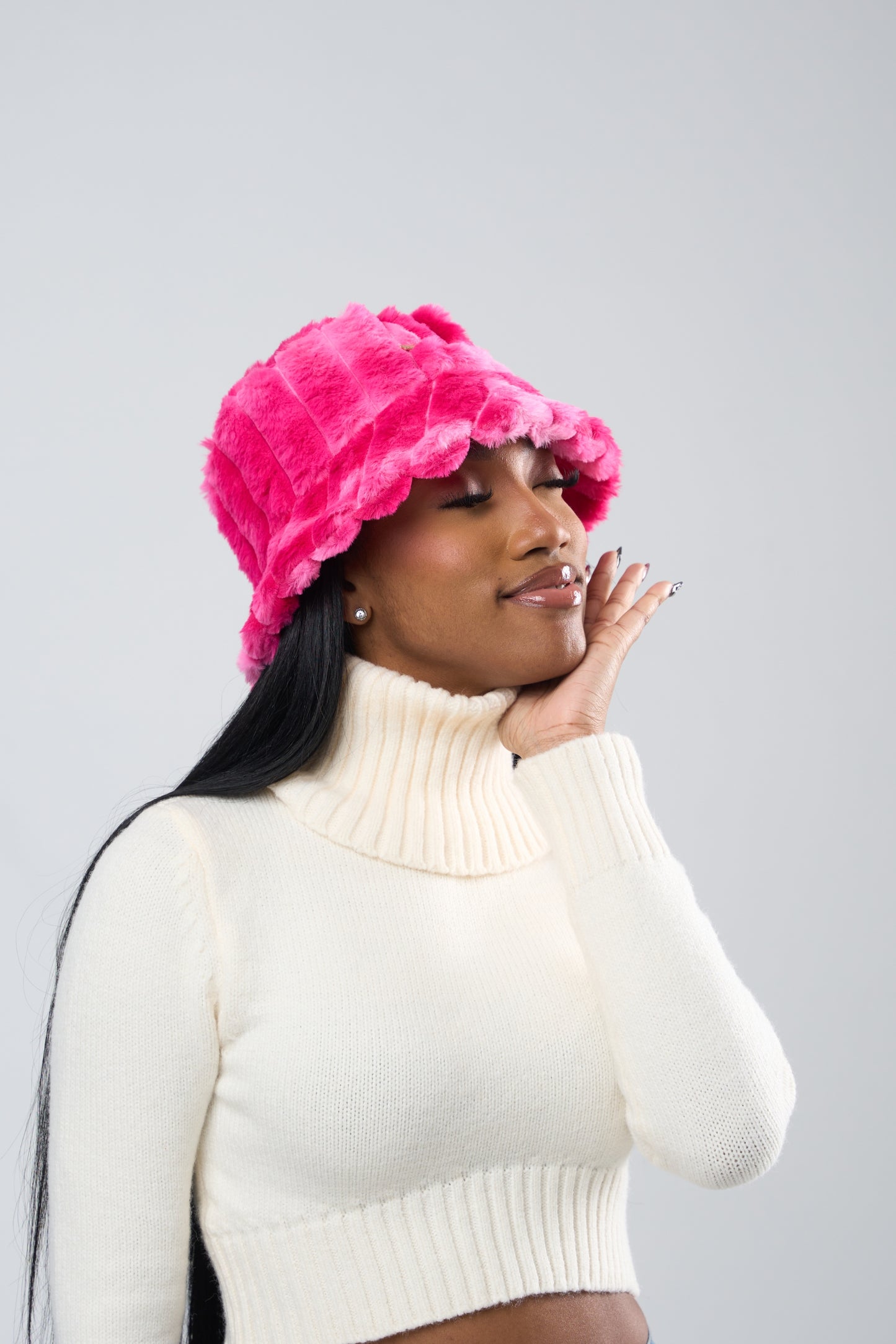 "BUBBLE GUM BLUSH" Bucket Hat