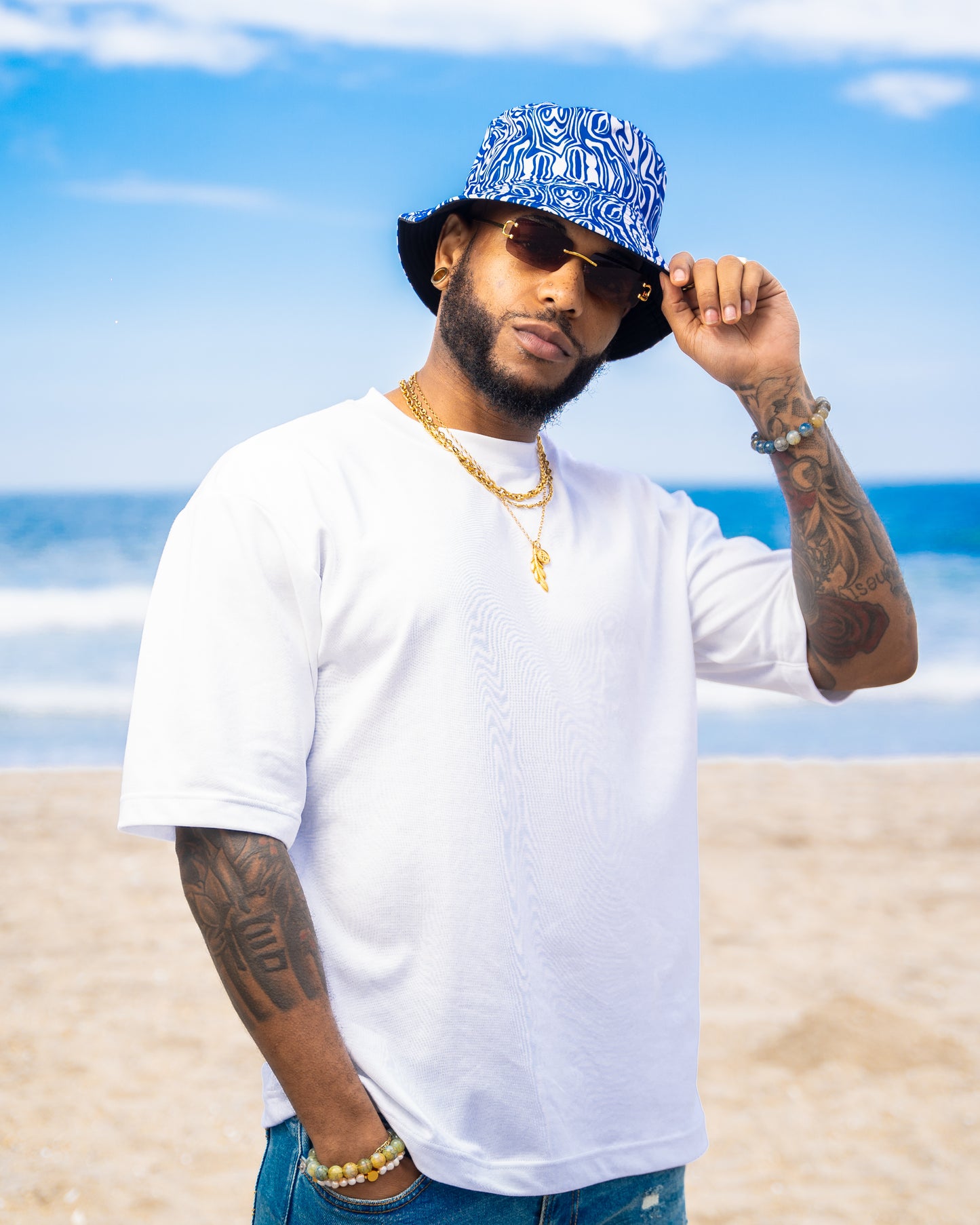 "BLUE WATER 2" BUCKET HAT