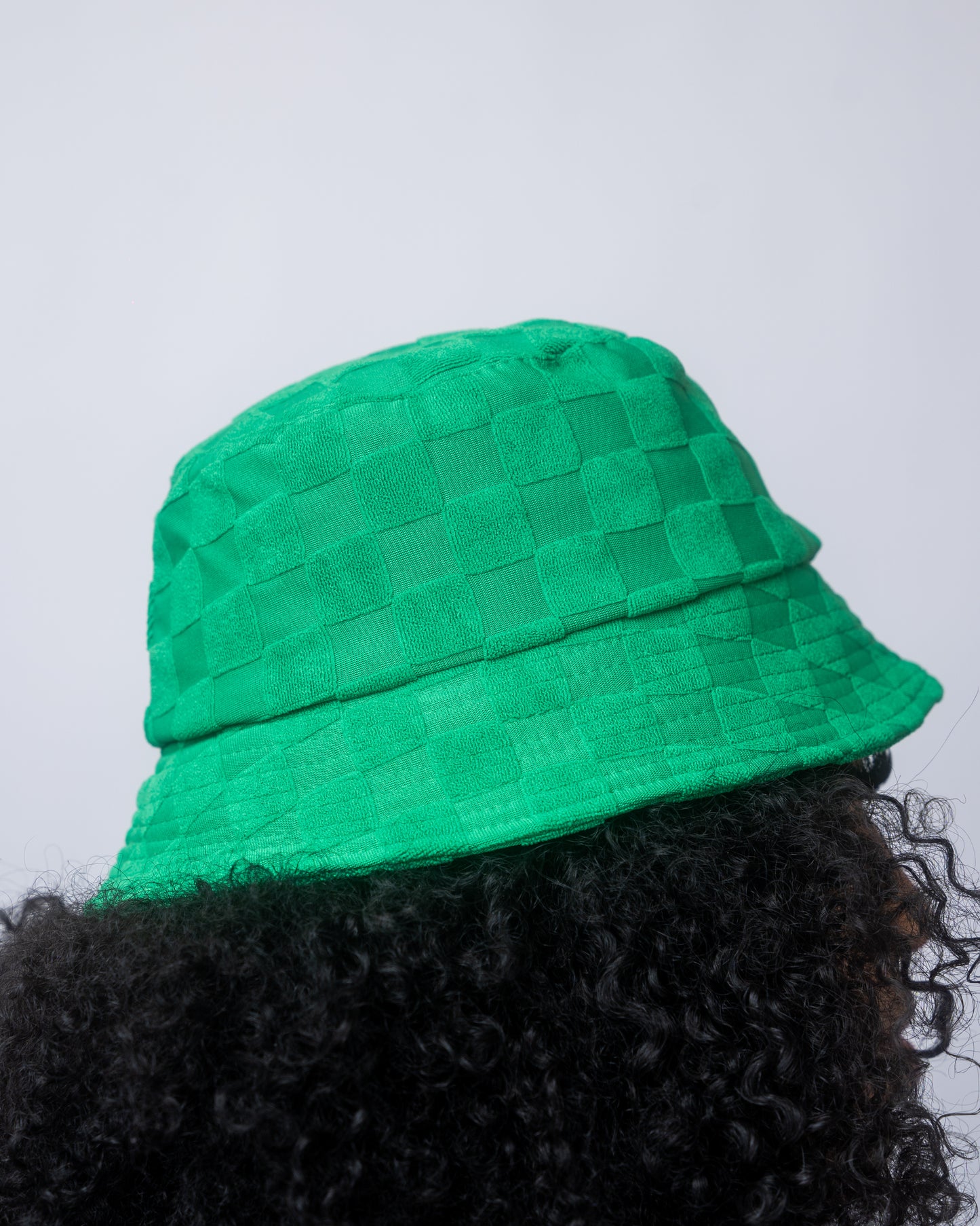 "GREEN CHECKERED" BUCKET HAT